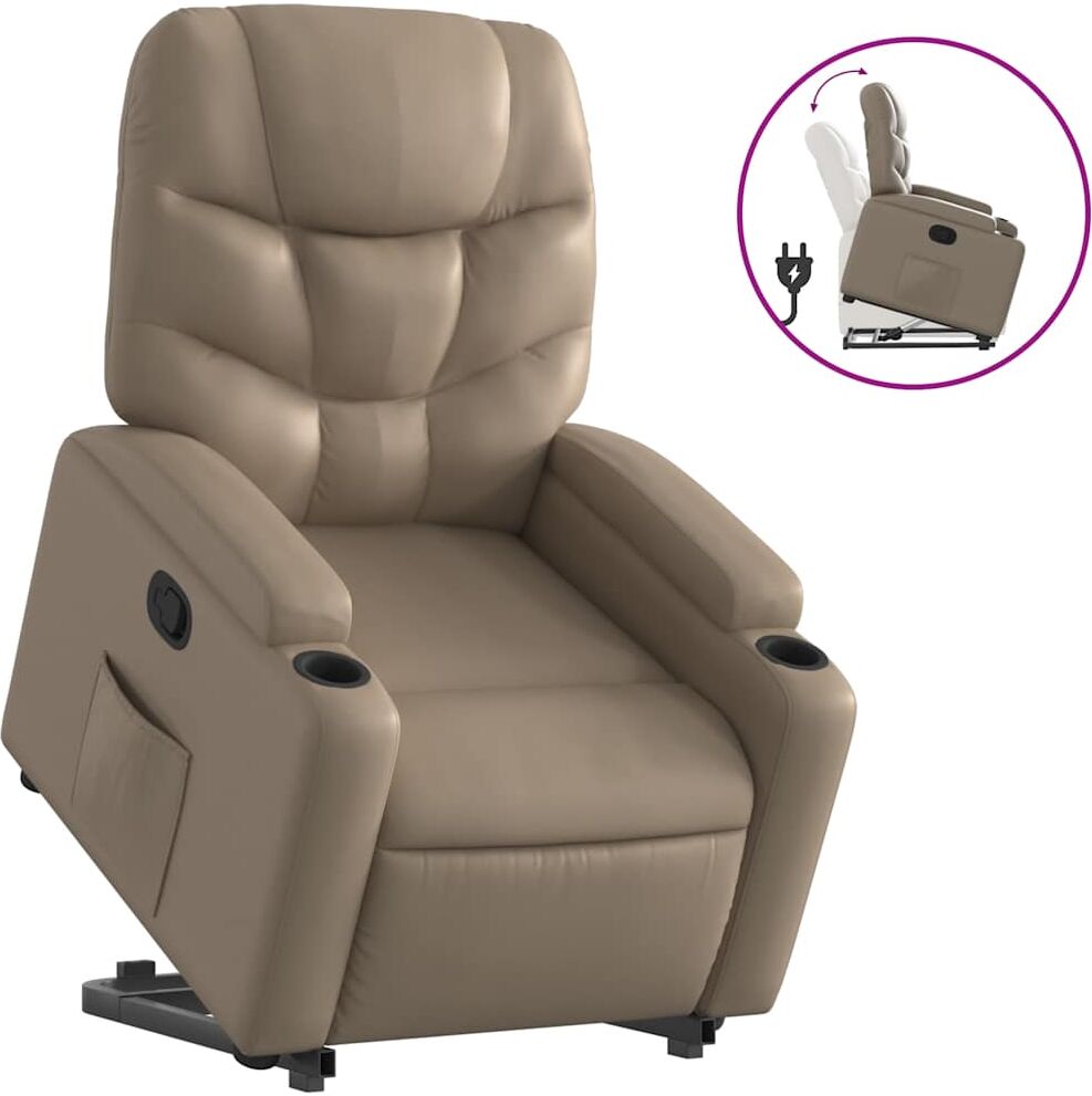 vidaXL Fauteuil inclinable Cappuccino Similicuir