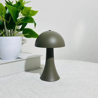 Shop Station Retro Rechargeable Table Lamp With Touch Sensor Dimmable LED Mushroom Design For Bedroom & Home Decor light Gray