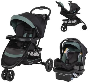 Baby Trend EZ Ride SE Travel System with Secure-Lift Infant Car Seat, Dash Sage