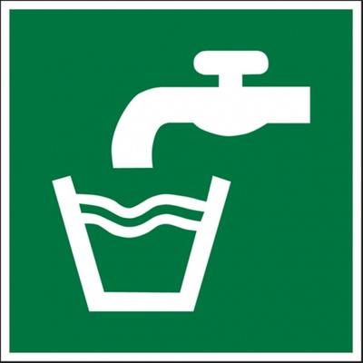 Dreifke® Aufkleber | Rettungszeichen, Trinkwasser - ASR A1.3 (DIN EN IS - 150x150 mm Folie selbstklebend