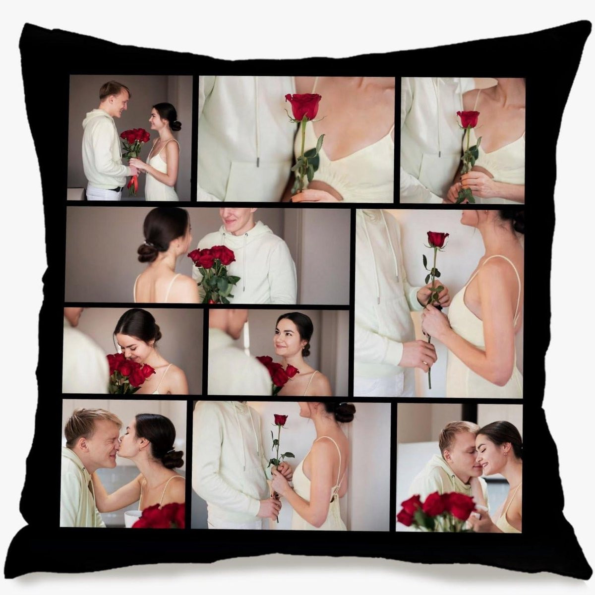 Persoonlijk Kussensloop met Meerdere Foto's - Textiel Decoratie - 45 x 45 cm