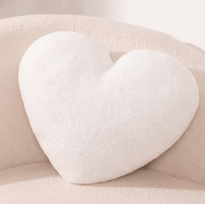 Uplift Curations HeartBeat Plush Red Heart Throw Pillow Cute Cartoon Stuffed Cushion For Home Decor & Gifts white
