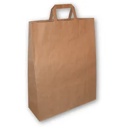 Nette 50 Papiertragetaschen braun 32+12x40cm