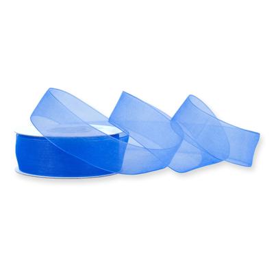 Creativery 25mm Organzaband 25m Chiffonband Schleifenband Geschenkband Deko Stoffband Blau