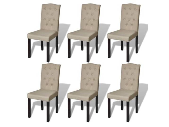 Todiikf Esszimmerstühle 6er Set Kamelbraun Stoff Polsterstuhl Küche Bequeme Polsterstühle im klassischen Chesterfield-Look für Küche, Wohnzimmer und Esszimmer mit elegantem Leinen-Optik Bezug.