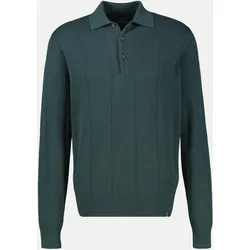 Langarm-Poloshirt in Strick-Optik Grün XXL