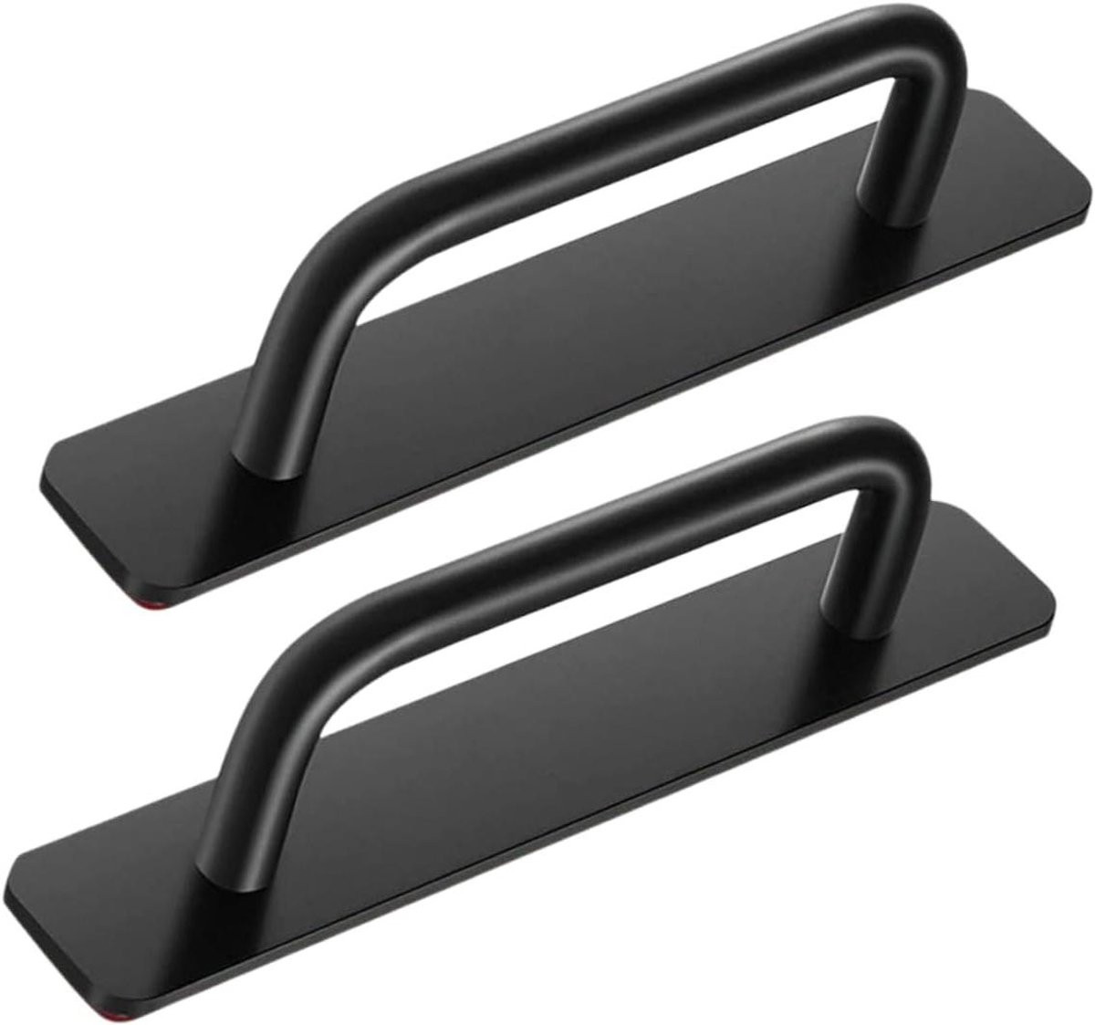 Set van 2 zelfklevende aluminium kastdeur handgrepen en lade trekkers in zwart