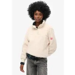 Superdry für Damen. W2012372A Super Henley beige Vlies (XL), Lässig, Polyester