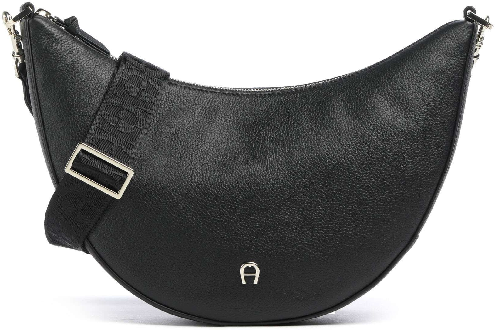 Aigner Zita M Umhängetasche aus Leder, schwarz
