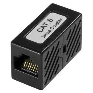 Exertis Connect Modularadapter, Cat. 6, UTP, RJ45 Bu./Bu. Adapter zum Verbinden von 2 Patchkabeln (902870)