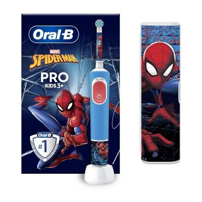 Elektrische Zahnbürste - Oral-B - Kids 1 Handstück Marvel Spider-Man - 1 Bürstenkopf - 1 Reiseetui - Ab 3 Jahren