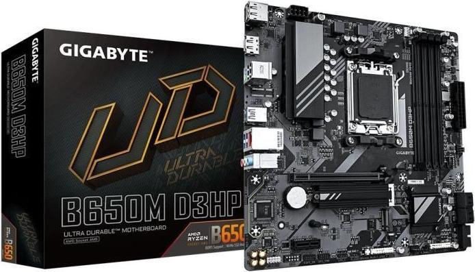 Gigabyte B650M D3HP Moederbord, AMD AM5, DDR5-7600, 2.5GbE LAN, compatibel met Ryzen 7000/8000/9000 serie
