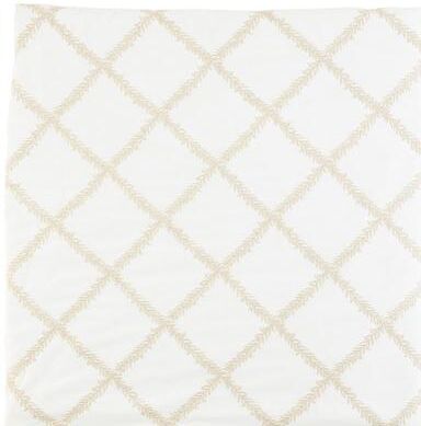 Lucian Embroidered Trellis Duvet Cover - Natural, Twin - Ballard Designs