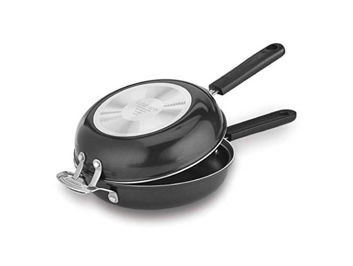 Cuisinart FP2-24BK Antihaft-Set 25,4 cm Frittata Bratpfanne mit Antihaftbeschichtung, Aluminium, Schwarz