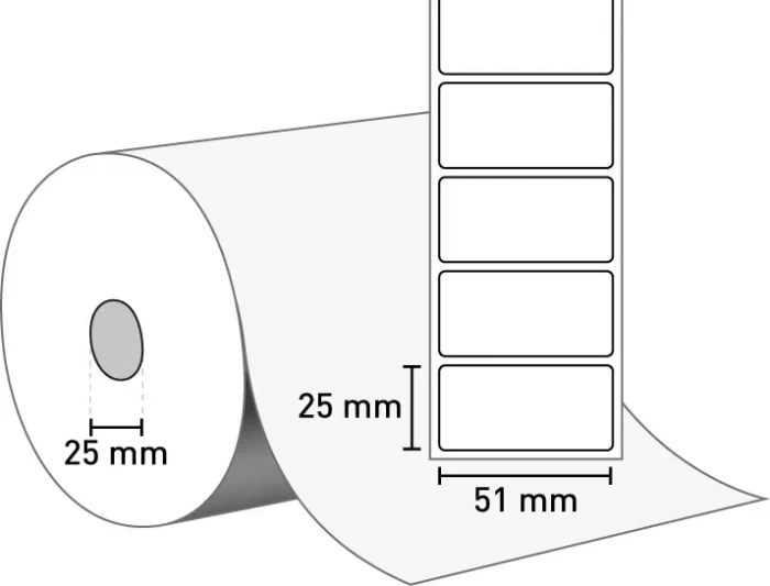 Zebra/Motorola Klebeetiketten für Thermodruck 51mm x 25mm