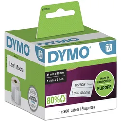 DYMO® Original Etikett für LabelWriterTM, Namensschild - weiss - ablösbar, 1 x 300 Etiketten