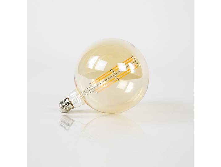 Ampoule globe à filament 15 cm (E27), verre ambré [G150]