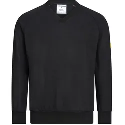 SAFEGUARD ESD-Sweatshirt, V-Ausschnitt, 280g/m2, schwarz, L