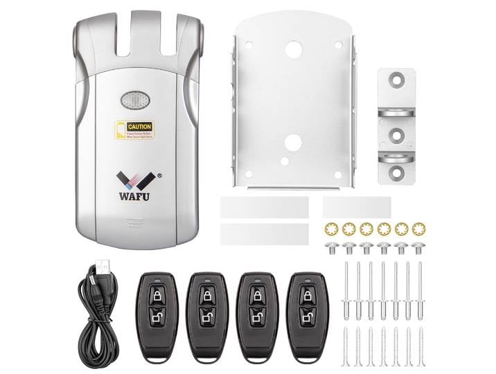Wafu 019 serrure de porte télécommandée serrure intelligente télécommande serrures invisibles serrures de porte sans clé électroniques serrure Dealbolt