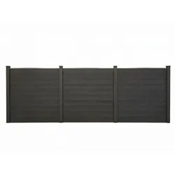 Prestige Home Living Outdoor WPC-Sichtschutzzaun CARACAS - 5x Element + 6x Pfosten - Anthrazit