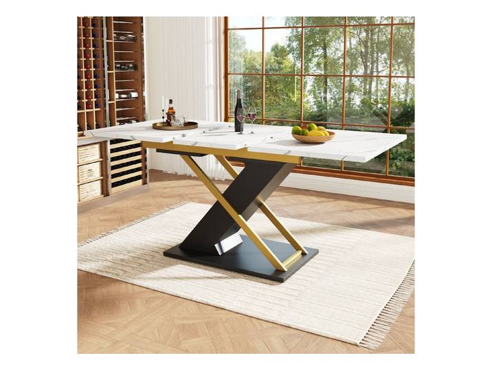 IDEASY Esstisch Ausziehtisch 120 - 160x80cm Küche & Wohnzimmer