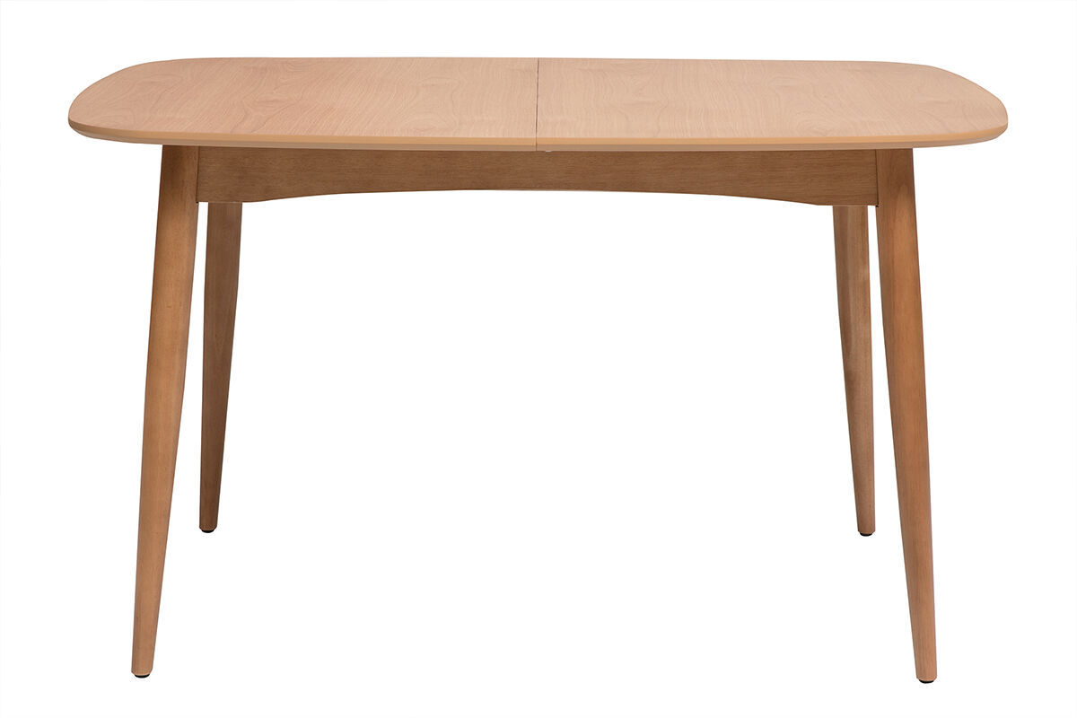 Miliboo Rechteckiger ausziehbarer Esstisch aus hellem Eichenholz L130-160 cm HELMA