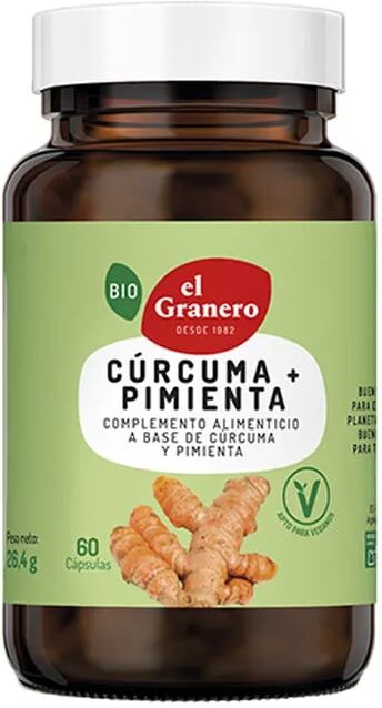 El Granero Integral CURCUMA + PIMIENTA BIO 60 Caps