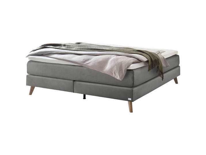 Hasena Boxspringbett Beatriz stahl Stoff 180 x 200 cm - Boxspringbett