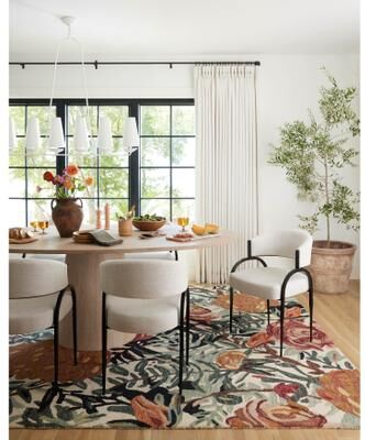 Alexander Home Evelyn Floral Bouquet Area Rug