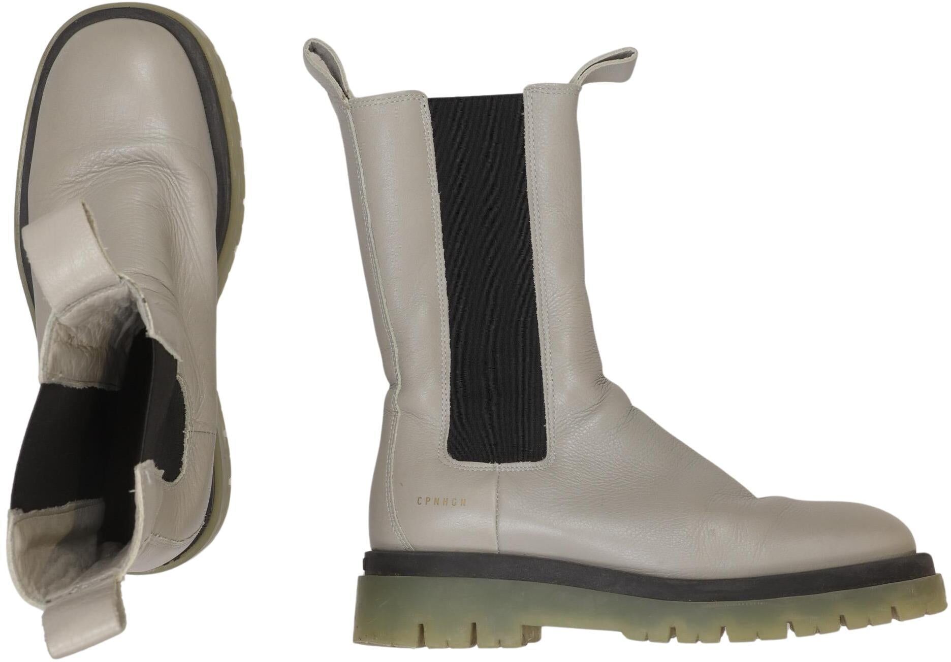 Copenhagen Studios Damen Stiefel, Grau, Gr. EU 38, Leder - Second Hand