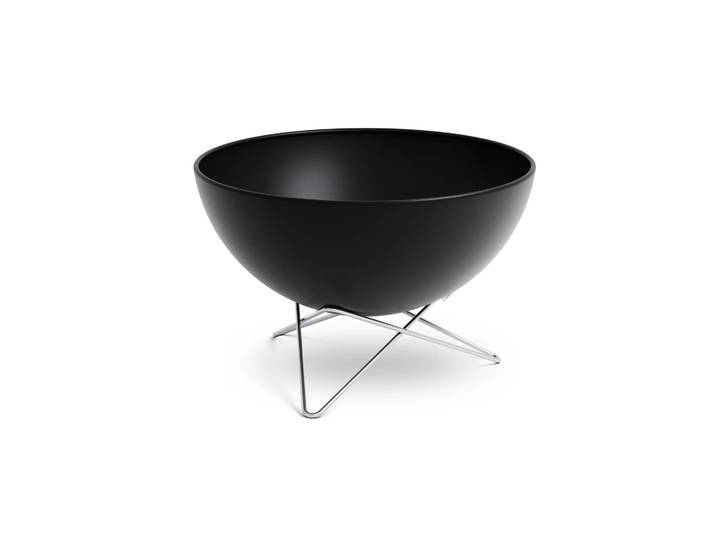 Höfats BOWL 70 vuurschaal Zwart-zilver, steronderstel