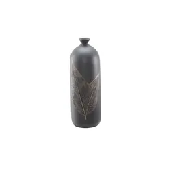 Deko Vase   , schwarz , Polyresin (Kunstharz) , Maße (cm): H: 35,5  Ø: 12