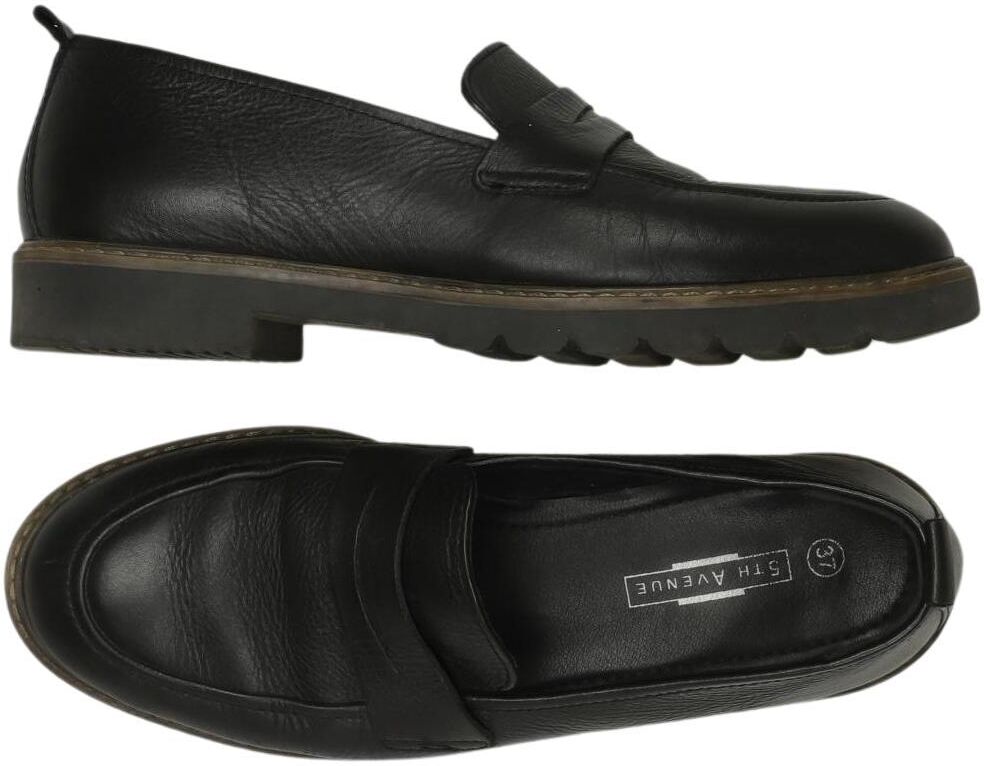 5th Avenue Damen Halbschuh, Schwarz, Gr. EU 37, Leder - Second Hand