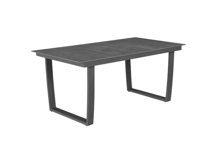 Tierra Outdoor Gartentisch, Anthrazit, Graubraun, Metall, rechteckig, Kufe, 90x70x150 cm, lichtecht, regenabweisend, rostfrei, wetterbeständig, Gartenmöbel, Gartentisch, Gartentische