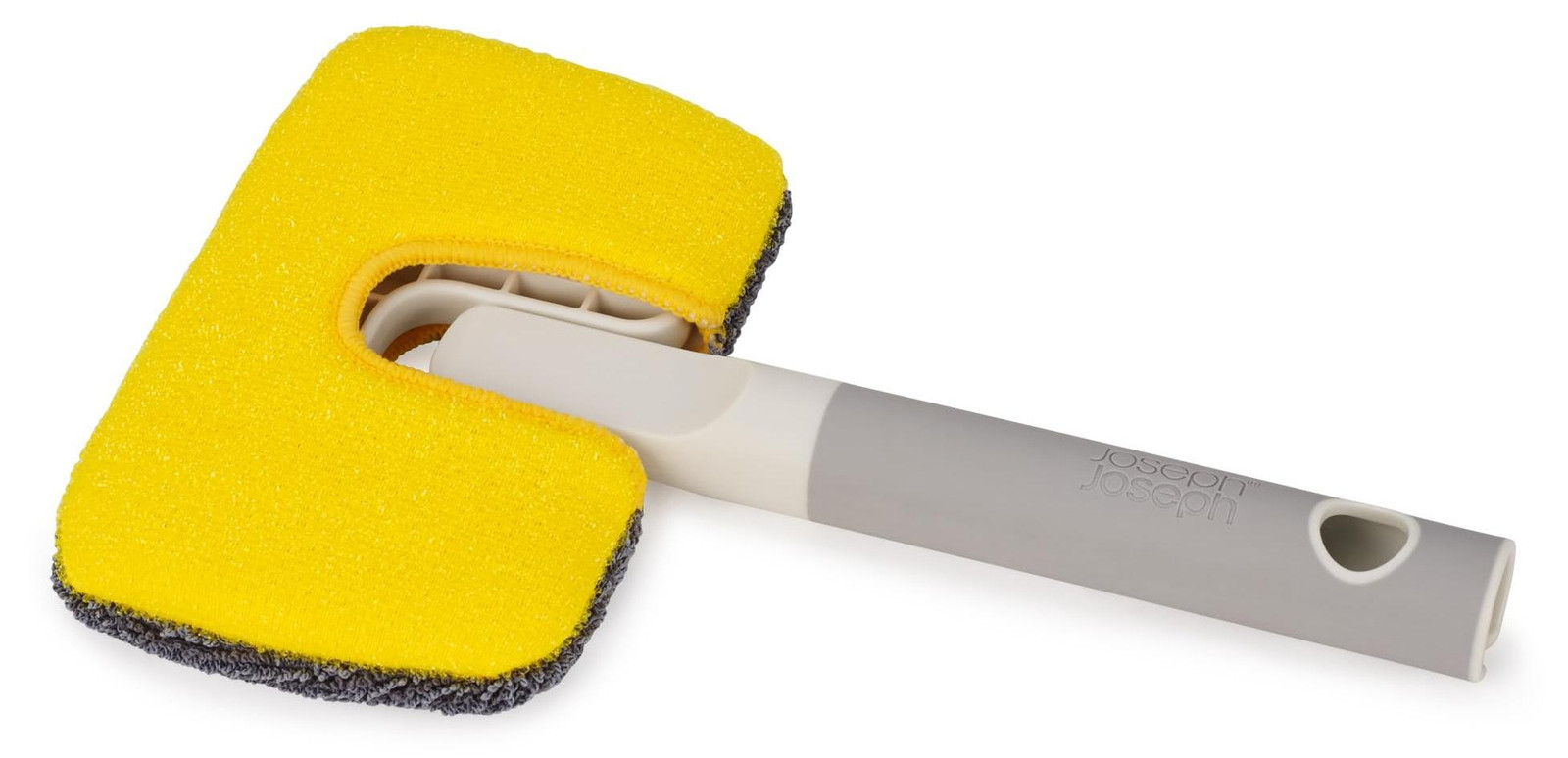 Joseph Joseph CleanTech 2-in-1 oppervlakreiniger met microvezel en schuurpad, Steen