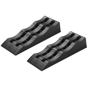 ProPlus Auffahrkeile 361560BK, für Anhänger und Wohnmobil, bis 5 Tonnen, 3-stufige Nivellierung 4 bis 10 cm, 2 Stück