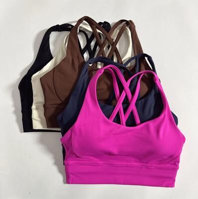 Uplifted Finds High Strength Shockproof Cross Back Yoga Fitness Vest orchid m