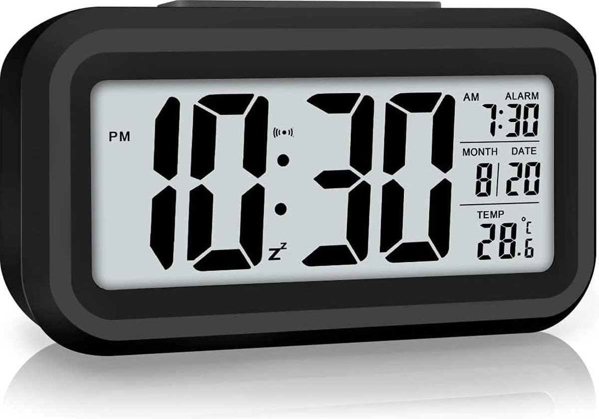 Kinderwekker met temperatuurweergave en sluimerfunctie - Kleurrijk LED-display