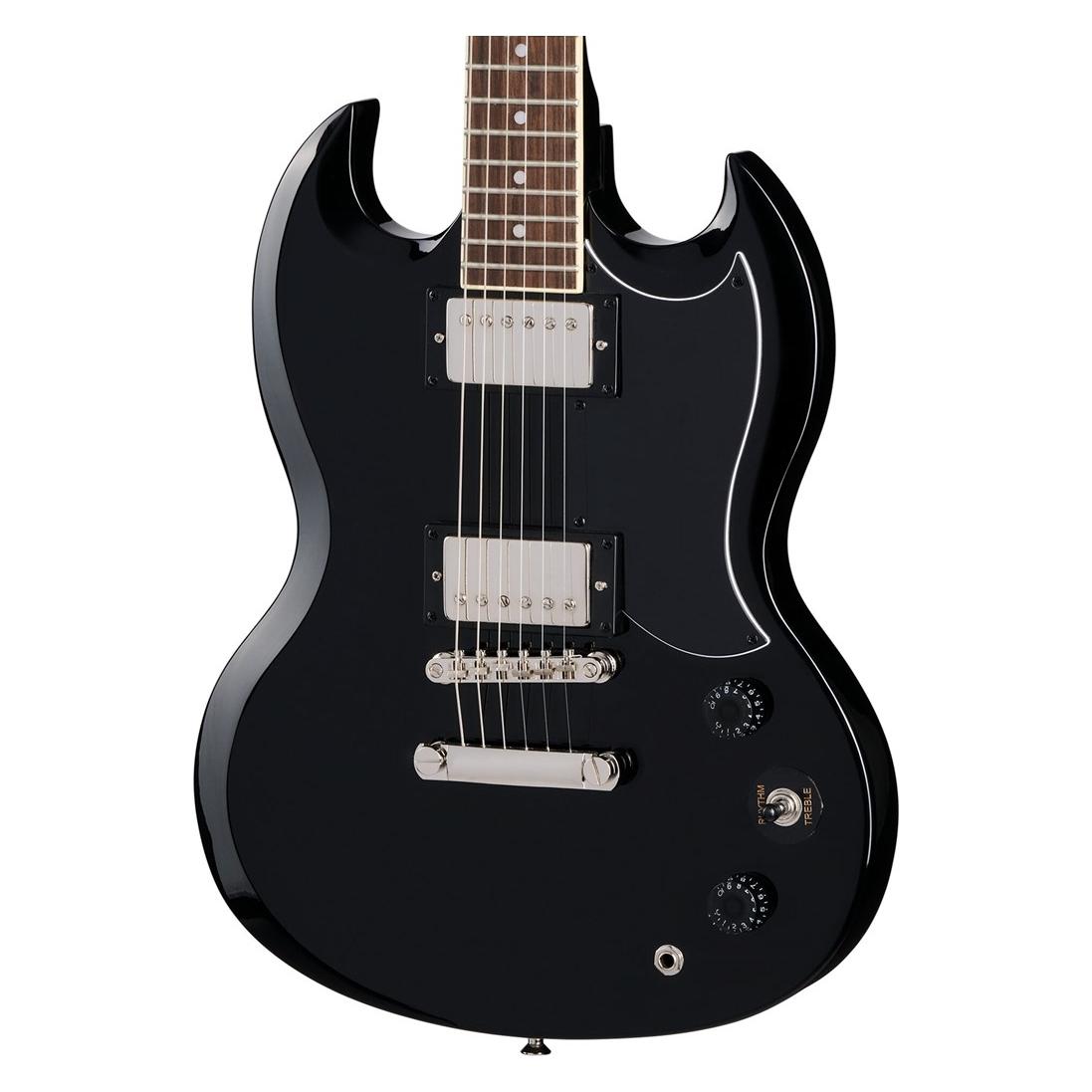 Epiphone SG Tribute Ebony - elektrische Gitarre (Lorbeer, Mahagoni, Okoume) (E1SGTEBNH1)