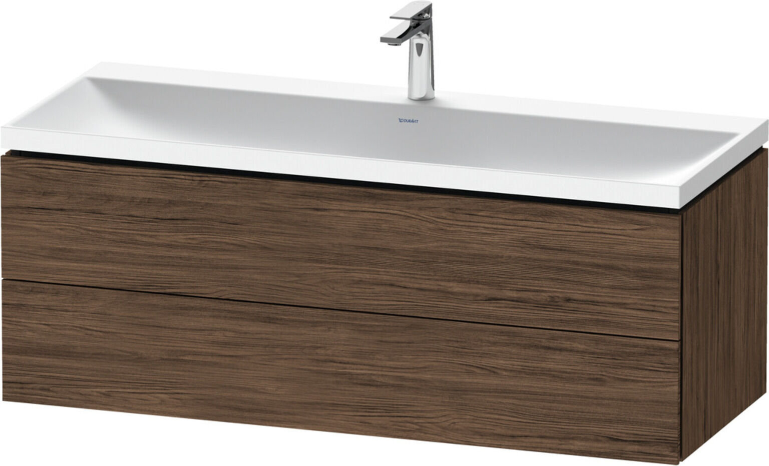 Duravit Möbel-Set L-Cube 120x48x48cm, m HL, Nussb dkl., 2 Schub. (LC6953O21210000)