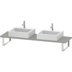 Duravit DuraStyle Konsole DS105C00707 für Aufsatzbecken, 2 Ausschnitte, Stärke 3 cm, Betongrau matt