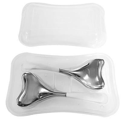 Neue Eiscreme-Gesichts-Edelstahl-Meerjungfrauenform-Löffel, die Eiskugeln kühlen, Gesichtsmassagegerät, Gesichts-Cryo-Sticks, Gua-Sha-Massage