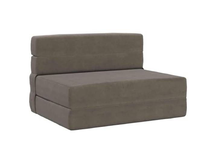 Makastle KlappSofa Couch Bett Hellgrau 100 x 80 x 60 cm Stoff
