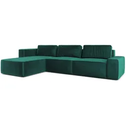 ECKSOFA L Form Arkleton Grün 360/180/93 cm Links Stil & Komfort