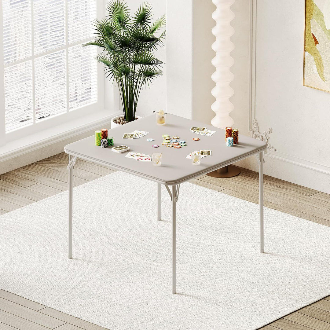 17 Stories Folding Table Beige