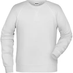 James & Nicholson Herren Raglan Sweater Sweatshirt 8022 white 3XL