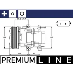 Kompressor Klimaanlage MAHLE ACP 88 000P für Ford Mondeo III Turnier Maverick