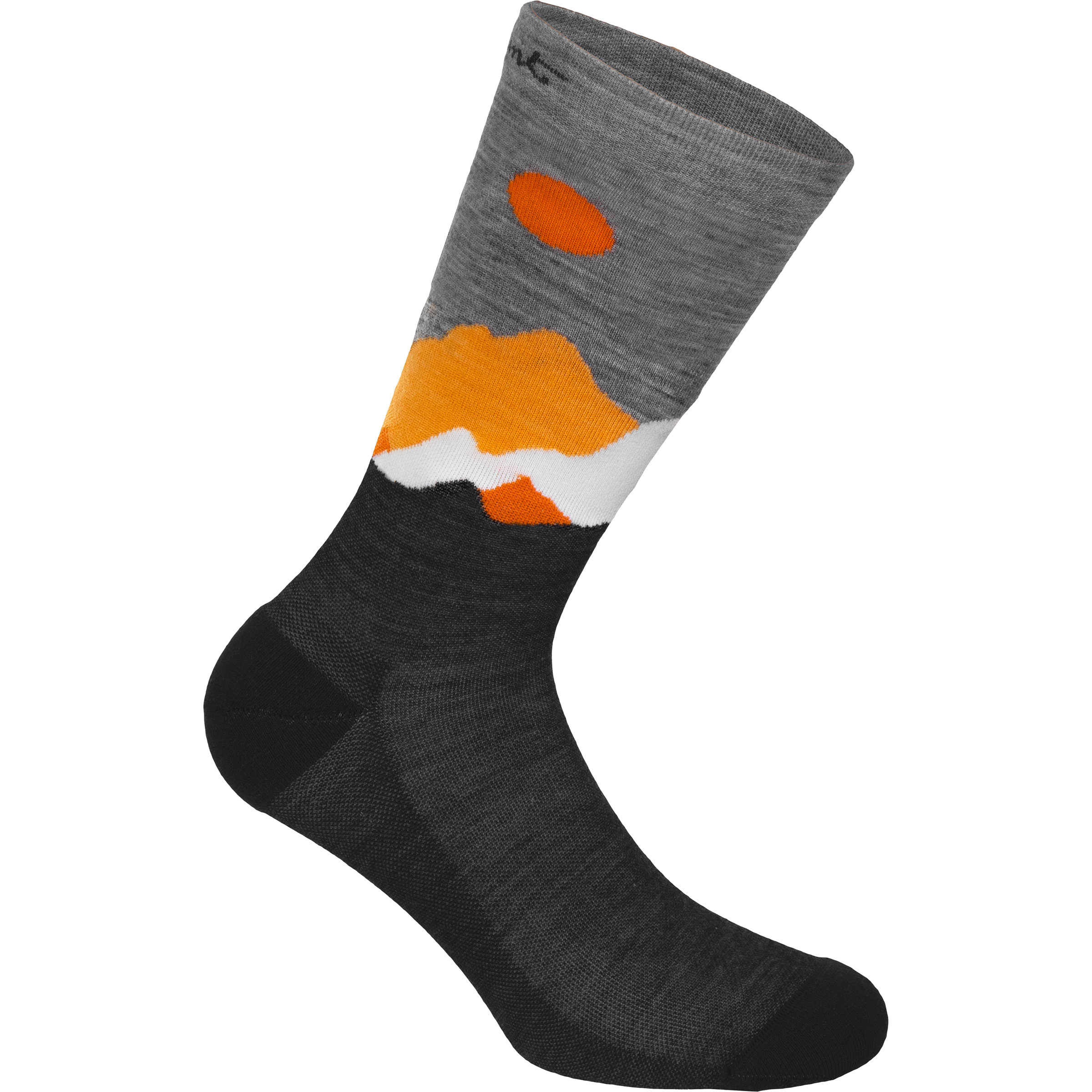 LaMunt Martha Illustration Damen Wandersocken grau Größe 35 Trekking Hautfreundlich Merinowolle | Lyocell (Tencel)