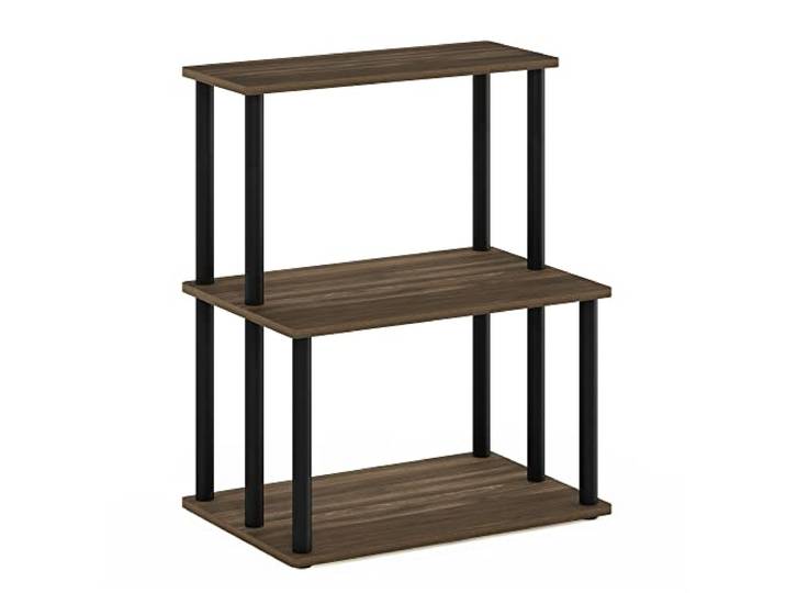 Furinno Besi 4 x 2 industrielles Mehrzweckregal mit Metallrahmen, Finneiche