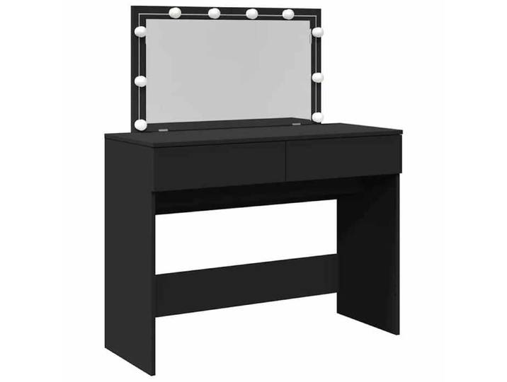 CLARENCE® Coiffeuse avec LED - Contemporain - Pour femmes/filles - noir 100x40x120 cm FR669